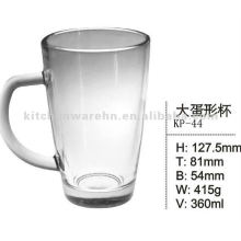 KP-44 high transparent glass mug with printing
